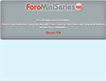 Tablet Screenshot of forominiseries.net